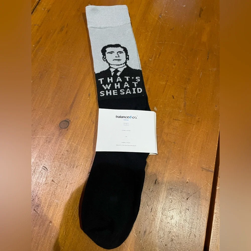 THE OFFICE - brand new Michael Scott socks “That’s what she said” - NWT